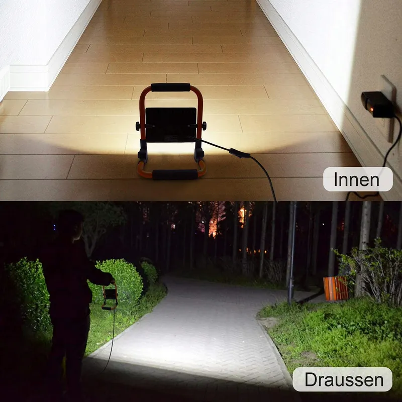 MEIHUA LED Bouwlamp 30W 2600LM IP66 Draagbaar 6500K Werkplaats — foto 3