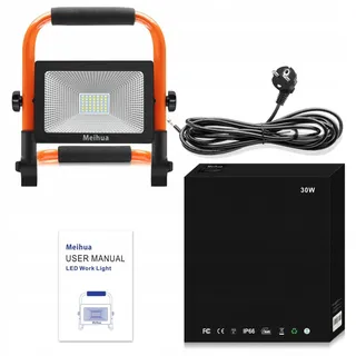 MEIHUA LED Bouwlamp 30W 2600LM IP66 Draagbaar 6500K Werkplaats — miniatuur 9