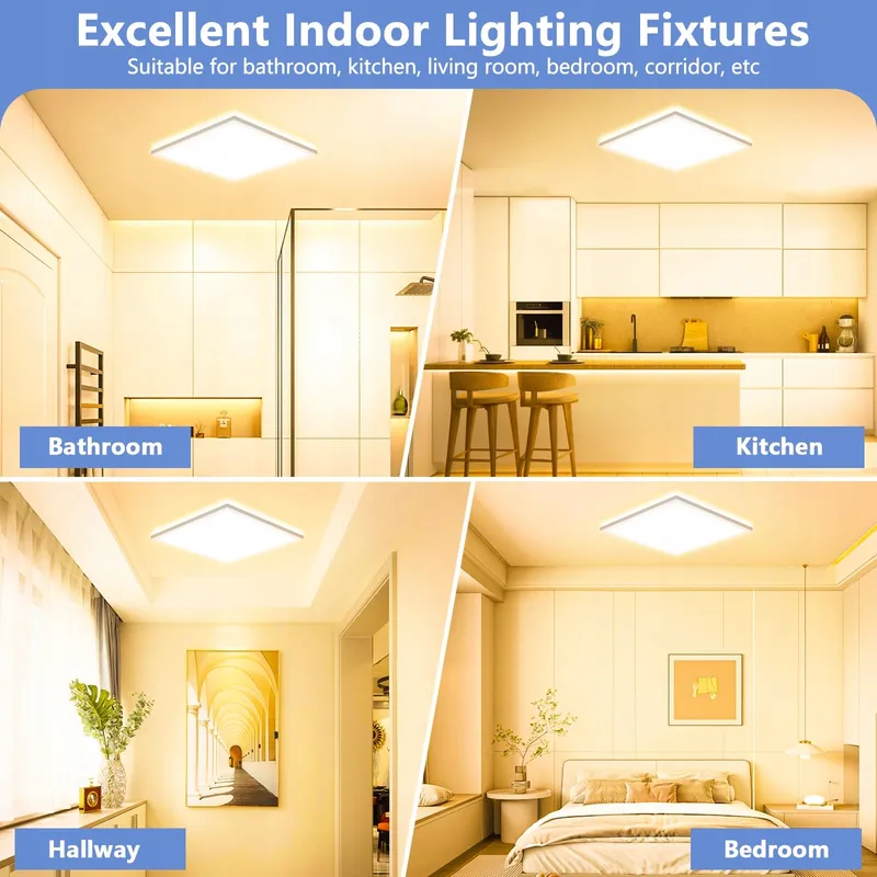 FELIIGO LED Plafondlamp 24W 2800LM IP44 Woonkamer Badkamer — foto 7