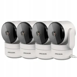 AMOROM Bewakingscamera Binnen 360 1080p Nachtzicht Audio — miniatuur 1