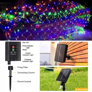 GHONLZIN Solar Lichtnet 1,5M 8 Modi Waterdicht — miniatuur 8