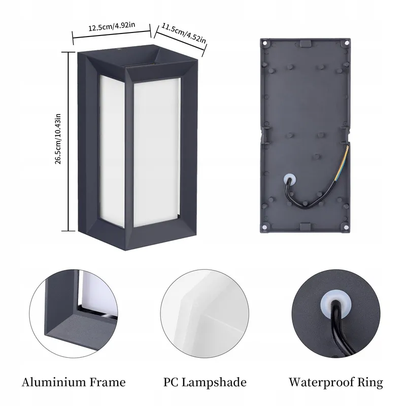 KLIGHTEN 20W Buitenwandlamp IP65 1080 Lumen 3000K — foto 3