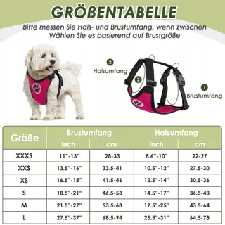 SLOWTON Hondenharnas Met Veiligheidsgordel Voor Auto Roze XS — miniatuur 6