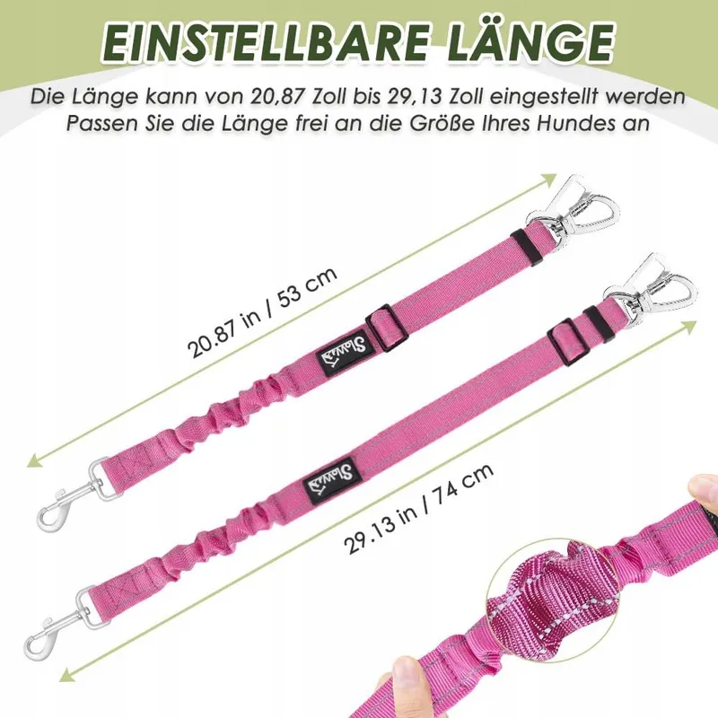 SLOWTON Hondenharnas Met Veiligheidsgordel Voor Auto Roze XS β foto 7