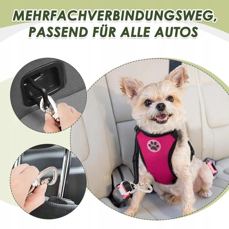 SLOWTON Hondenharnas Met Veiligheidsgordel Voor Auto Roze XS β foto 8