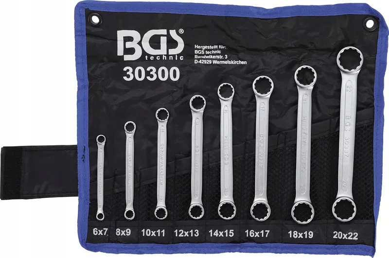 BGS Platte Ringsleutelset 6-22mm 8-delig — foto 1