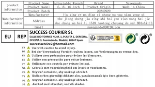 NAVEGANDO Verstelbare Moersleutelset 3-Delig Zachte Grip 150-250mm — miniatuur 7