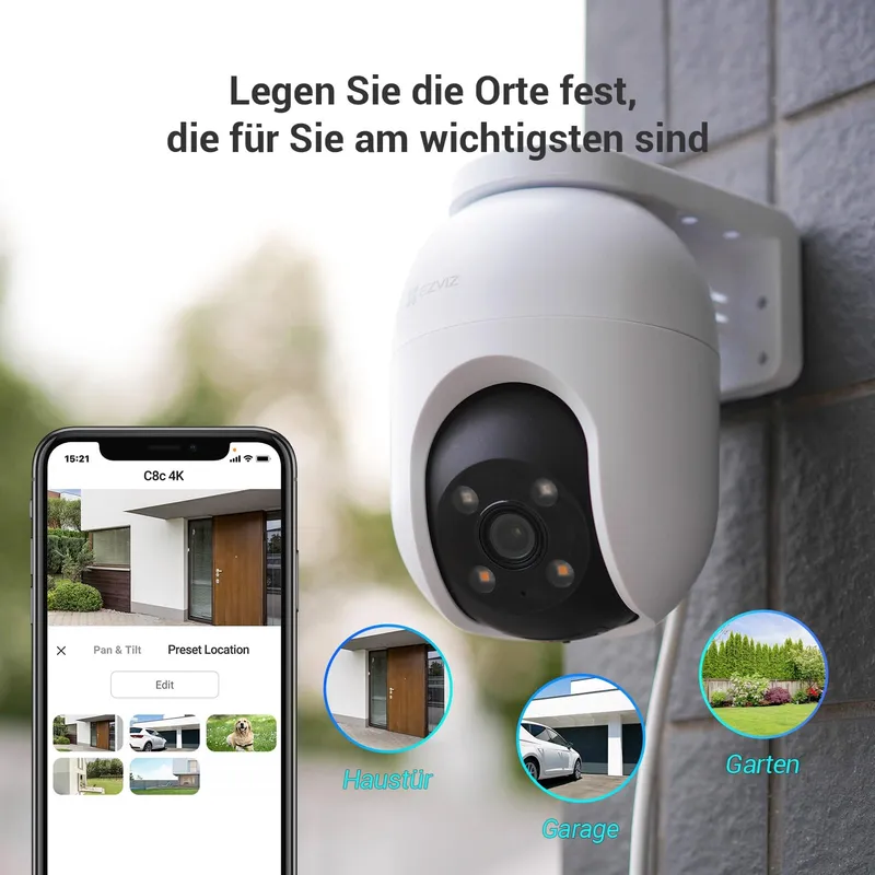 EZVIZ C8c 4K WiFi Buitencamera Pan Tilt Mens Voertuig Detectie — foto 9
