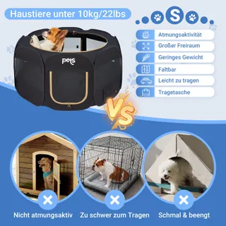 KINGCAMP Draagbare Puppyren voor Honden Katten S — miniatuur 3