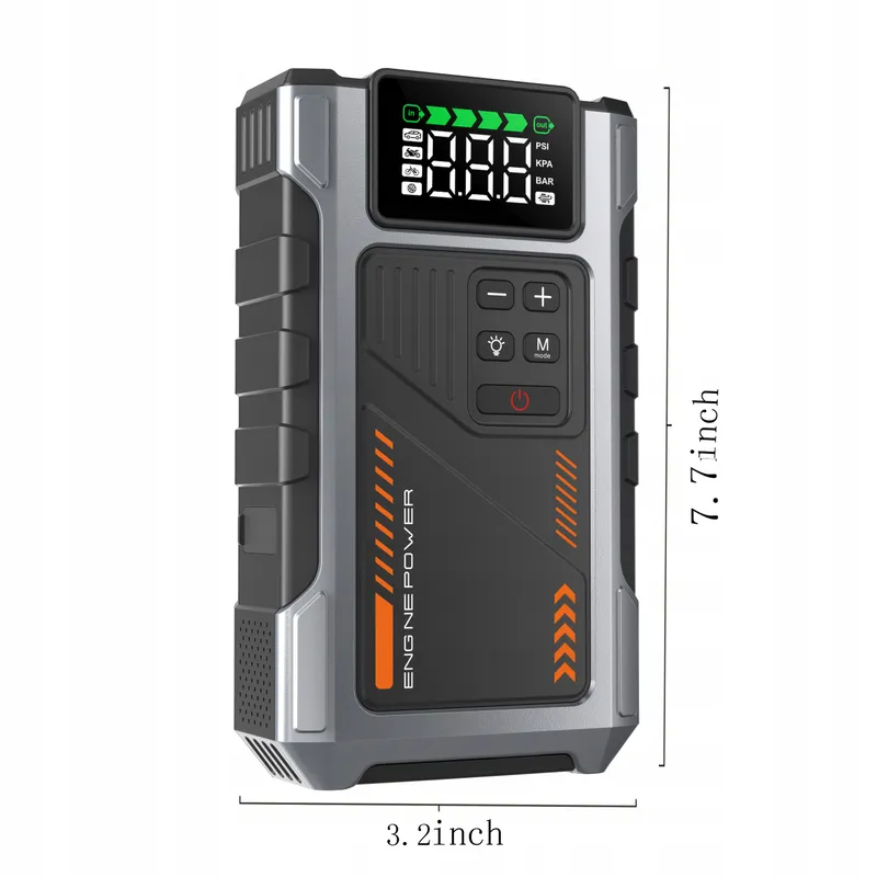 EIGOTRAV Powerbank Compressor 150PSI 6000A Tot 75L Benzine 6L Diesel — foto 5