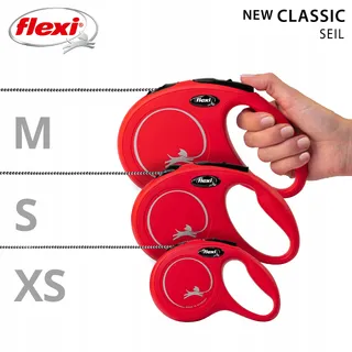 FLEXI New Classic Hondenriem S 8m Rood — miniatuur 5