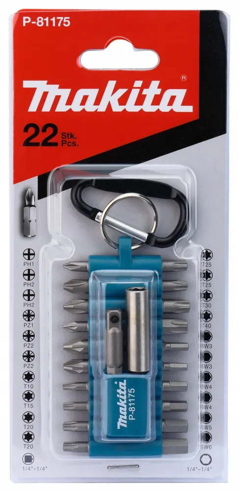 MAKITA Bitset 22-delig met Karabijnhaak — foto 11