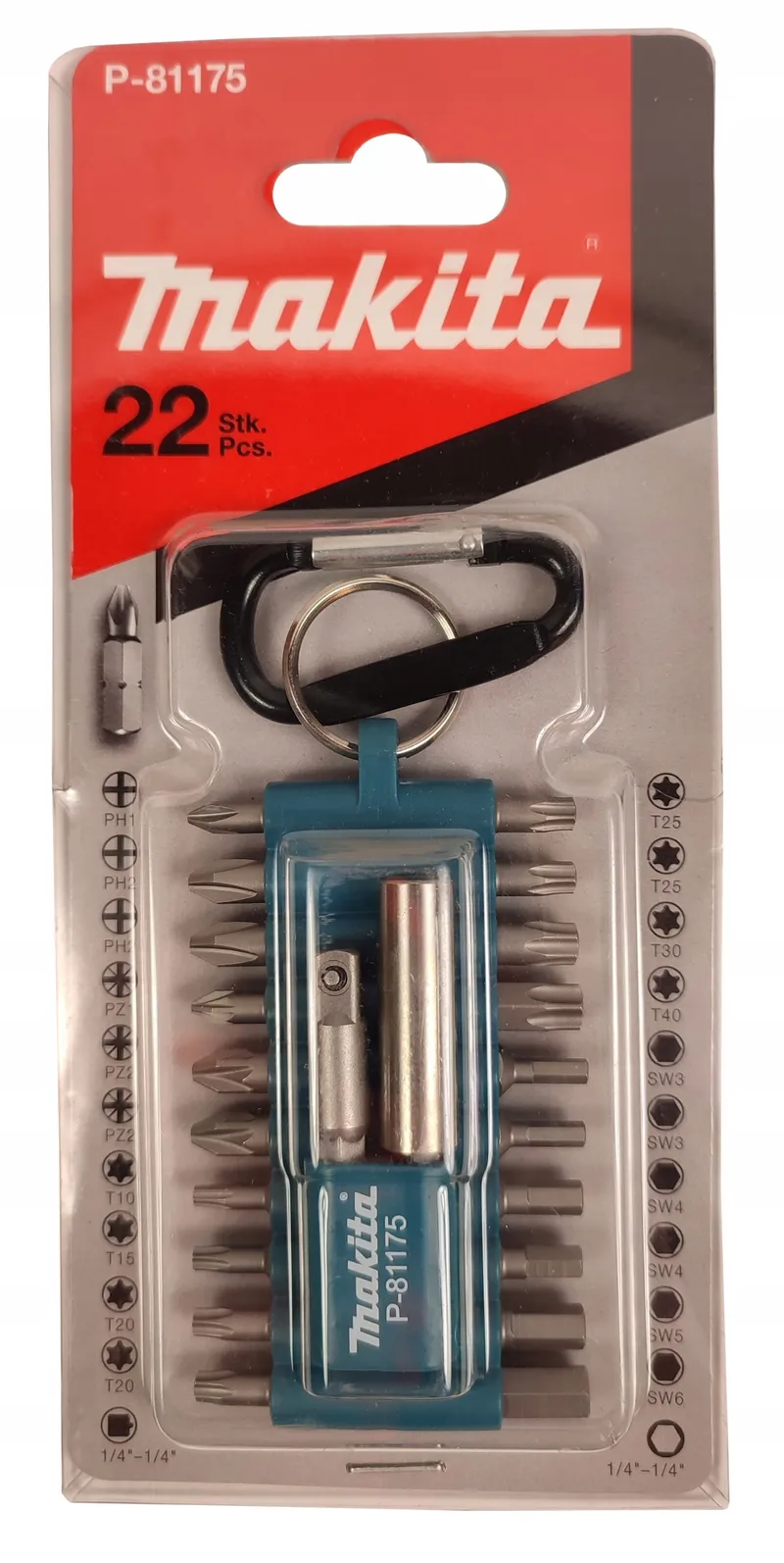 MAKITA Bitset 22-delig met Karabijnhaak — foto 8