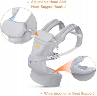 VIEDOUCE Ergonomische Draagzak Katoen Licht Ademend 3-48 Maanden — miniatuur 3