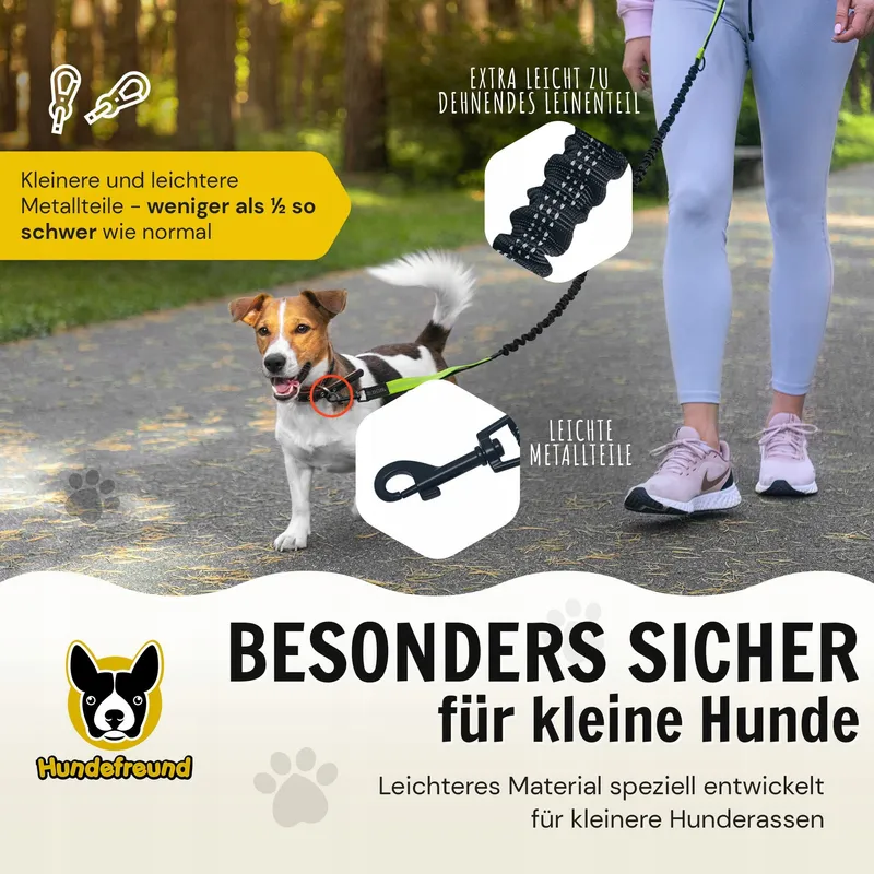 Elastische Hondenriem Kleine Honden tot 15kg Reflecterend 110-160cm — foto 5