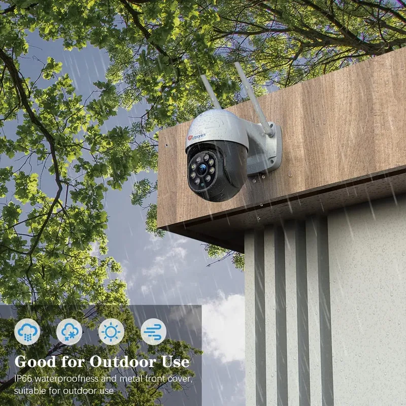 CTRONICS 5MP WiFi PTZ IP Camera Persoonsdetectie Nachtzicht — foto 8