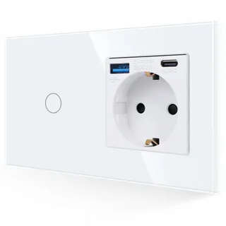 JIMEIDA USB Stopcontact 20W Snelladen met Lichtschakelaar Versie 2 — miniatuur 1