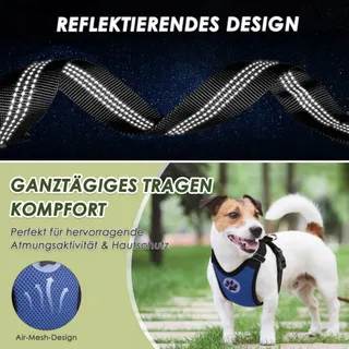 SLOWTON Hondenharnas Met Veiligheidsgordel Voor Auto Blauw S — miniatuur 5