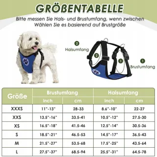 SLOWTON Hondenharnas Met Veiligheidsgordel Voor Auto Blauw S — miniatuur 6