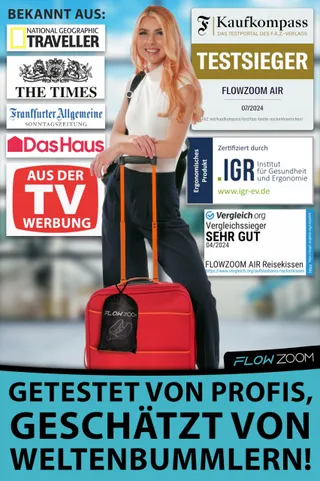 FLOWZOOM Opblaasbaar Nekkussen voor Vrouwen Zwart Maat M — miniatuur 6