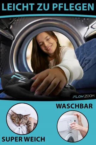 FLOWZOOM Opblaasbaar Nekkussen voor Vrouwen Zwart Maat M — miniatuur 9