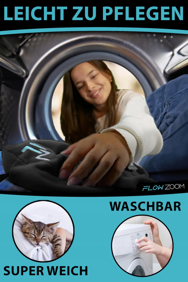 FLOWZOOM Opblaasbaar Nekkussen voor Vrouwen Zwart Maat M — foto 9