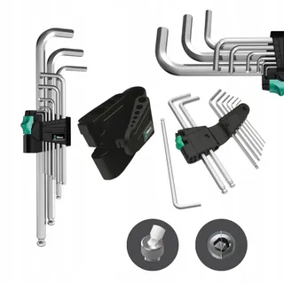 WERA Haakse Sleutelset Metrisch 9-delig Verchroomd — miniatuur 13