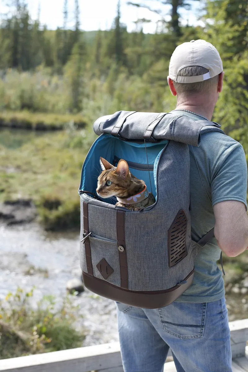 KURGO Hondenrugzak met Net en Waterdichte Bodem tot 11kg Grijs — foto 4