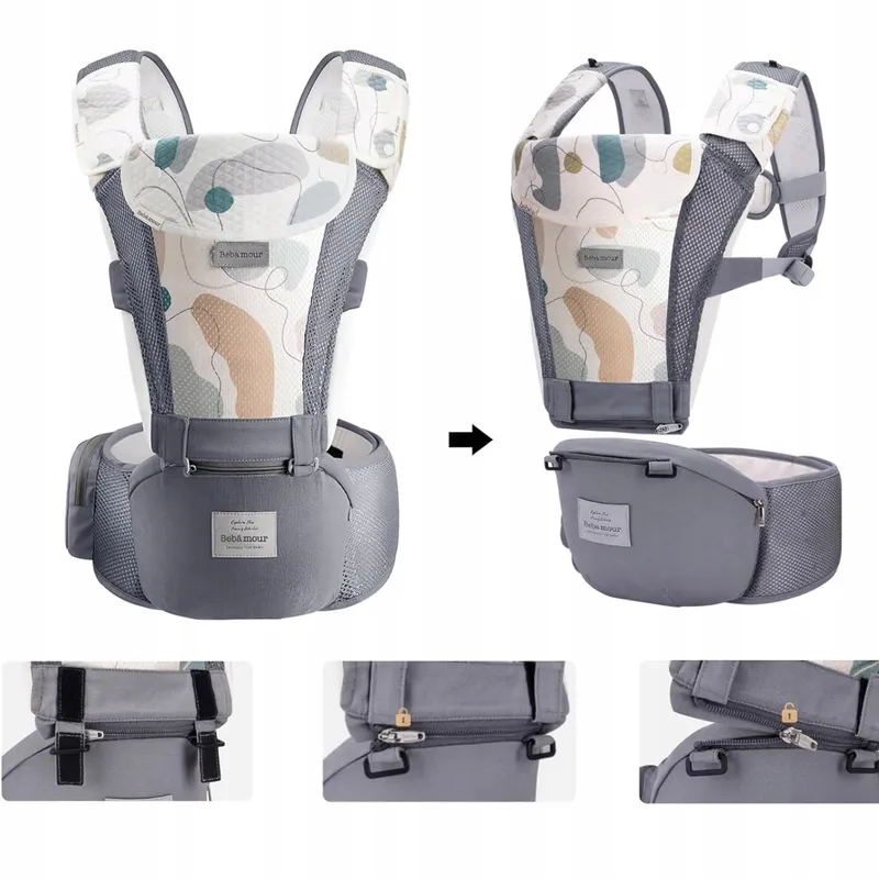BEBEAR Ergonomische Draagzak 6-in-1 3D Air Mesh Baby Kind — foto 13