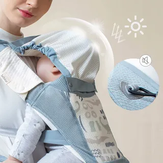 BEBEAR Ergonomische Draagzak 6-in-1 3D Air Mesh Baby Kind — miniatuur 5