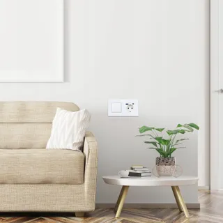 JIMEIDA Lichtschakelaar Met USB Stopcontact Wit USB A/C 3,1A Modern — miniatuur 5