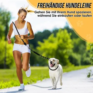EYEIN Hondenriem 3m Verstelbaar Reflecterend Zwart — miniatuur 6