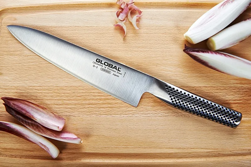 GLOBAL G-2 Koksmes 20cm Cromova 18 Roestvrij Staal — foto 9
