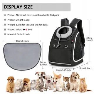 PETCUTE Draagrugzak Hond Kat Wandelen Reizen — miniatuur 3
