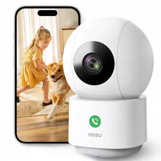 AOSU Binnencamera 2K 5G 2,4GHz 360 Kinderen Huisdieren Alexa — miniatuur 1