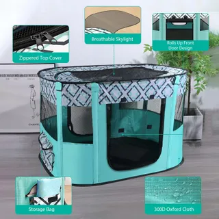 Opvouwbare Hondenomheining Puppyren Draagbaar Honden Katten — miniatuur 4