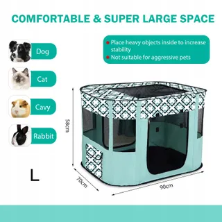 Opvouwbare Hondenomheining Puppyren Draagbaar Honden Katten — miniatuur 2