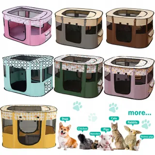 Opvouwbare Hondenomheining Puppyren Draagbaar Honden Katten — miniatuur 7