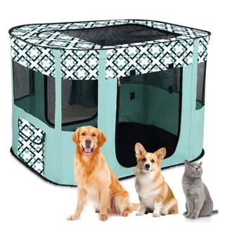 Opvouwbare Hondenomheining Puppyren Draagbaar Honden Katten — miniatuur 1