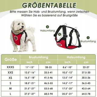 EYEIN Hondentuigje met Autogordel Verstelbaar Rood M — miniatuur 4