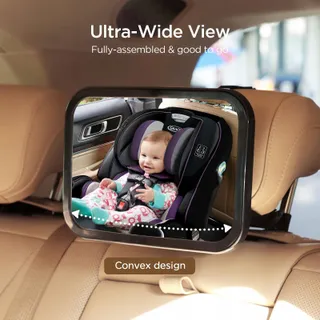 AIQINU Achteruitkijkspiegel Voor Babys 360 Verstelbaar Veilig — miniatuur 4