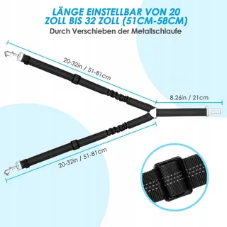 SLOWTON Autogordel voor Hond Verstelbaar Reflecterend Zwart — miniatuur 7