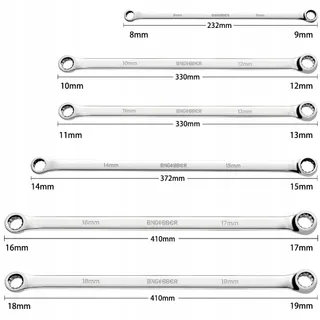 BINGCOBBER Ringsleutelset 8-delig Lang 8mm-24mm — miniatuur 3