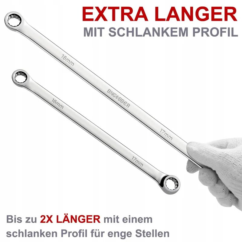 BINGCOBBER Ringsleutelset 8-delig Lang 8mm-24mm — foto 5