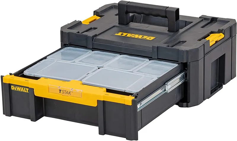 DEWALT TSTAK Box III Gereedschapskist Met Lade 19L 30kg — foto 14