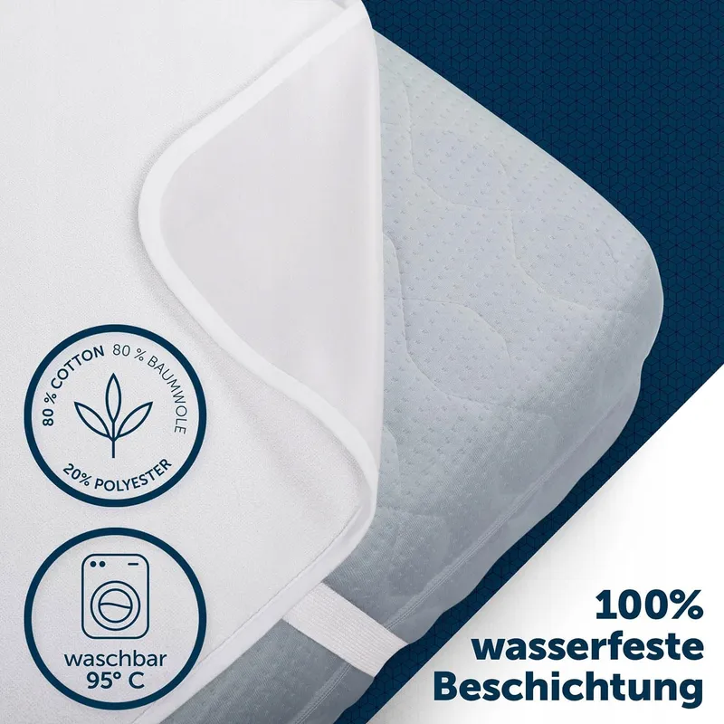 BLUMTAL Matrasbeschermer 70x140cm 2 Stuks Waterdicht Oeko-Tex — foto 2