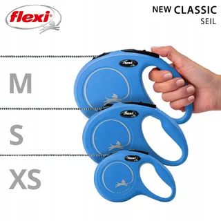 FLEXI New Classic S Riem 8m Blauw Honden tot 12kg — miniatuur 5