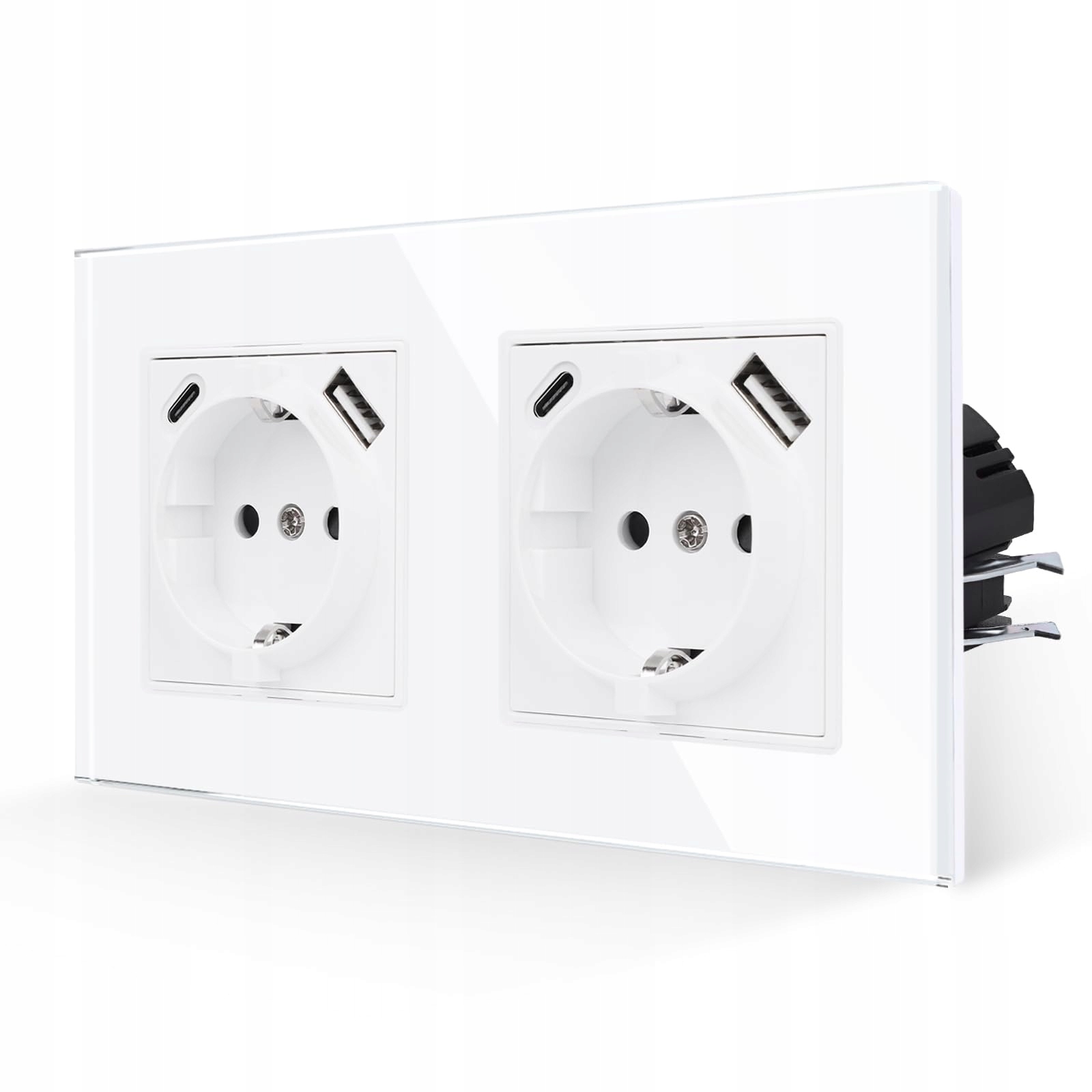 JIMEIDA Dubbel Stopcontact USB 16A Type C Wit 157x86mm