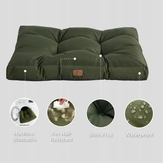 BEDSURE Hondenmand Grote Honden 120x90cm Waterdicht Groen — miniatuur 2