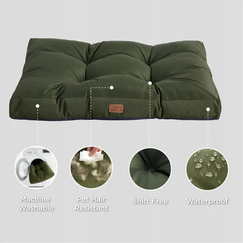 BEDSURE Hondenmand Grote Honden 120x90cm Waterdicht Groen — foto 2